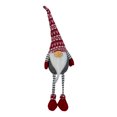 thumbnail image 1 of 24 "Gris et Rouge Souriant Jambe Décoration de Noël Gnome, 1 of 2