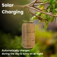 thumbnail image 3 of Outdoor Solar Rattan-Style Medium LED Lantern with Handle, 3 of 10