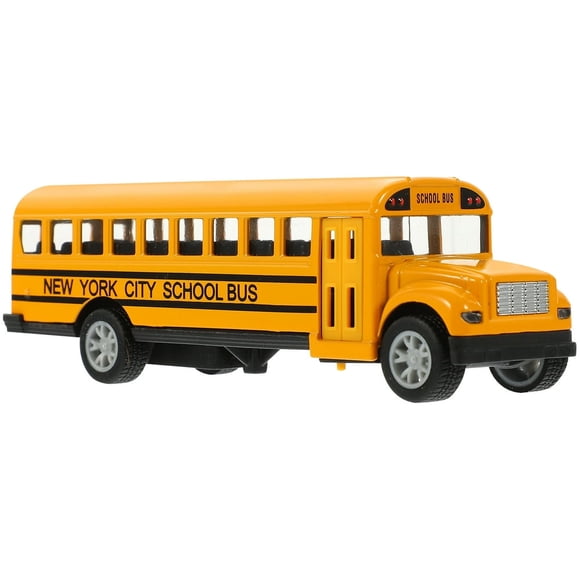 MesaSe Childrens Toys Back Bus School Bus for Toddlers School Bus Model Pull Back Car Alloy Campus Child