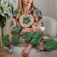 thumbnail image 6 of Uemuo Cactus 4 Pattern Womens Pajama Sets,PJ Set for Women,Pajamas for Women Logo,Long Sleeve Pajama Set for Women,Soft Long Sleeve Top With Pants-XX-Large, 6 of 9