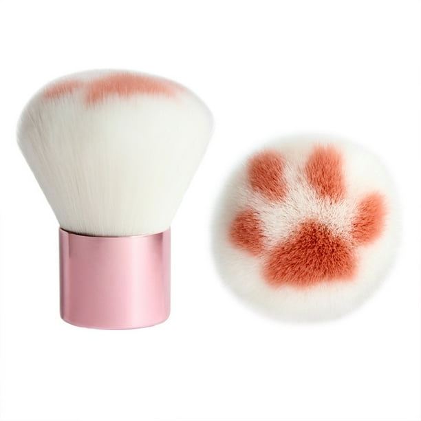 Brocha de maquillaje con forma de pata de gato, brocha cosmética profesional, corrector y colorete, brocha para polvo y contorno