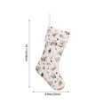 thumbnail image 2 of Feledorashia Christmas Stocking, Holiday Mantel Hanging Sock, Patterned Fabric Boot Shape with a Wide Cuff and Hanging Loop for Fireplace Stair Railing and Gift Display, Soft Reusable Seasonal Decor, 2 of 9