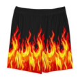 thumbnail image 3 of Teen Girls Flame Printed Summer Vacation Shorts Kids Comfort Loose Elastic Waist Cute Beach Shorts for Boys 5-14 Years, 3 of 3