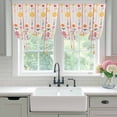 thumbnail image 4 of Spring Easter Tie Up Curtains for Windows, Balloon Window Shades, Pink Yellow Vintage Eggs Floral Botanical Kitchen Window Treatments Roll Up Curtain for Basement/Nursery 52"x45", 4 of 8