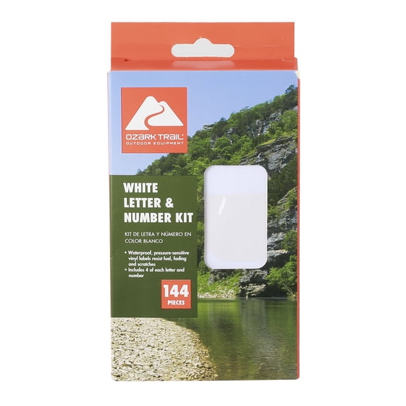 Ozark Trail Marine Registration Letter and Number Vinyl Sticker Kit, White