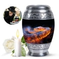 thumbnail image 3 of Fiery Serpent Urns For Ashes, Cremation Urn, Decorative Urns For Human Ashes, Urn For Ashes Adult, Burial Urn For Female Ashes, Urns Human Remains Adult, Memorial Urn, Unique Urns 10 Inch, 3 of 5