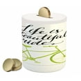 thumbnail image 1 of Bicycle Piggy Bank, Life is a Bike Ride Words Print Pastel Color Unique Ride Graphic, Ceramic Coin Bank Money Box for Cash Saving, 3.6" X 3.2", Green Black, by Ambesonne, 1 of 4