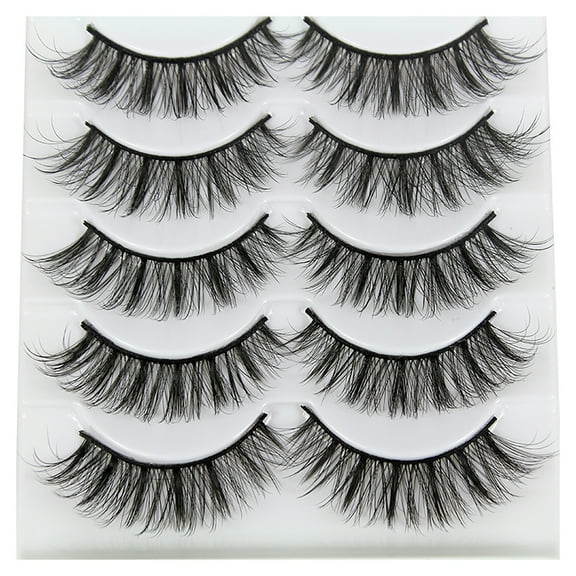 Kiplyki Eyelashes 3D 3D Eyelashes Thick Eyelashes 5 Pairs Pack High-grade Fiber