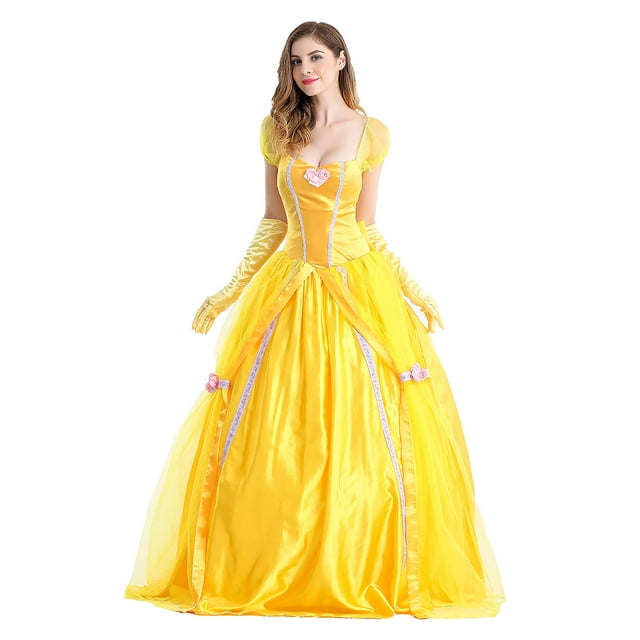 Disfraz Qubskry Princess Beauty para mujer, vestido de Halloween