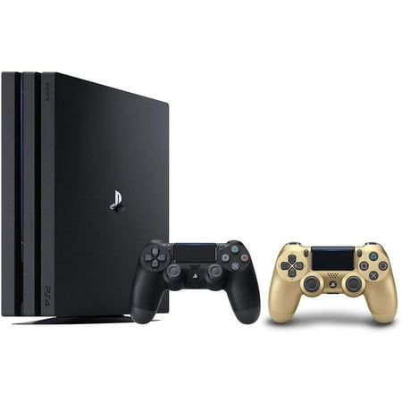 PlayStation 4 Pro Console Bundle (2 Items): PS4 Pro 1TB Console and an Extra PS4 Dualshock 4 Wireless Controller - Gold