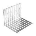 thumbnail image 3 of Drenaje de piso de esquina de pared Drenaje de pared lateral Rejilla de filtro de a prueba de óxido Estructura de ángulo recto Antiobstrucción Acero 15 cm x 8 cm x 14 cm, 3 of 8