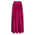 thumbnail image 5 of QATAINLAV Pleated Skirts for Women Elastic High Waisted Boho Maxi Long Skirt Casual A Line Swing Skirts Holiday Outfits Purple M, 5 of 6