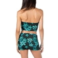 thumbnail image 5 of KOMOO Women Two Piece Skirt Set Summer Floral Sleeveless Crop Tube Tops Bodycon Mini Skirt Outfits, 5 of 7