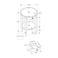 thumbnail image 4 of Accent Table - 2 Tier  - Round - Nightstand - Lamp - Brown Veneer - Transitional, 4 of 5