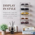 thumbnail image 4 of 5 Tier Premium Clear Acrylic Sunglasses Holder Rack, Wall Mounted Eye Glasses Shelf or Tabletop Display Stand, Retail Eyewear Showcase Storage Organizer, 4 of 7