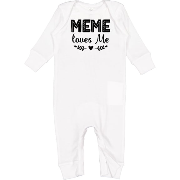 Inktastic Meme Loves Me Baby Clothes Baby Romper Coveralls