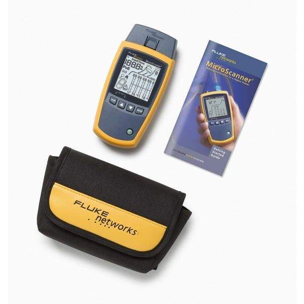 Fluke Networks - Verificador de cables de cobre MS2-100 MicroScanner2 con tonalización IntelliTone integrada, soluciona problemas de RJ11, RJ45, coaxial, prueba 10/100/1000Base- Fluke Networks NA