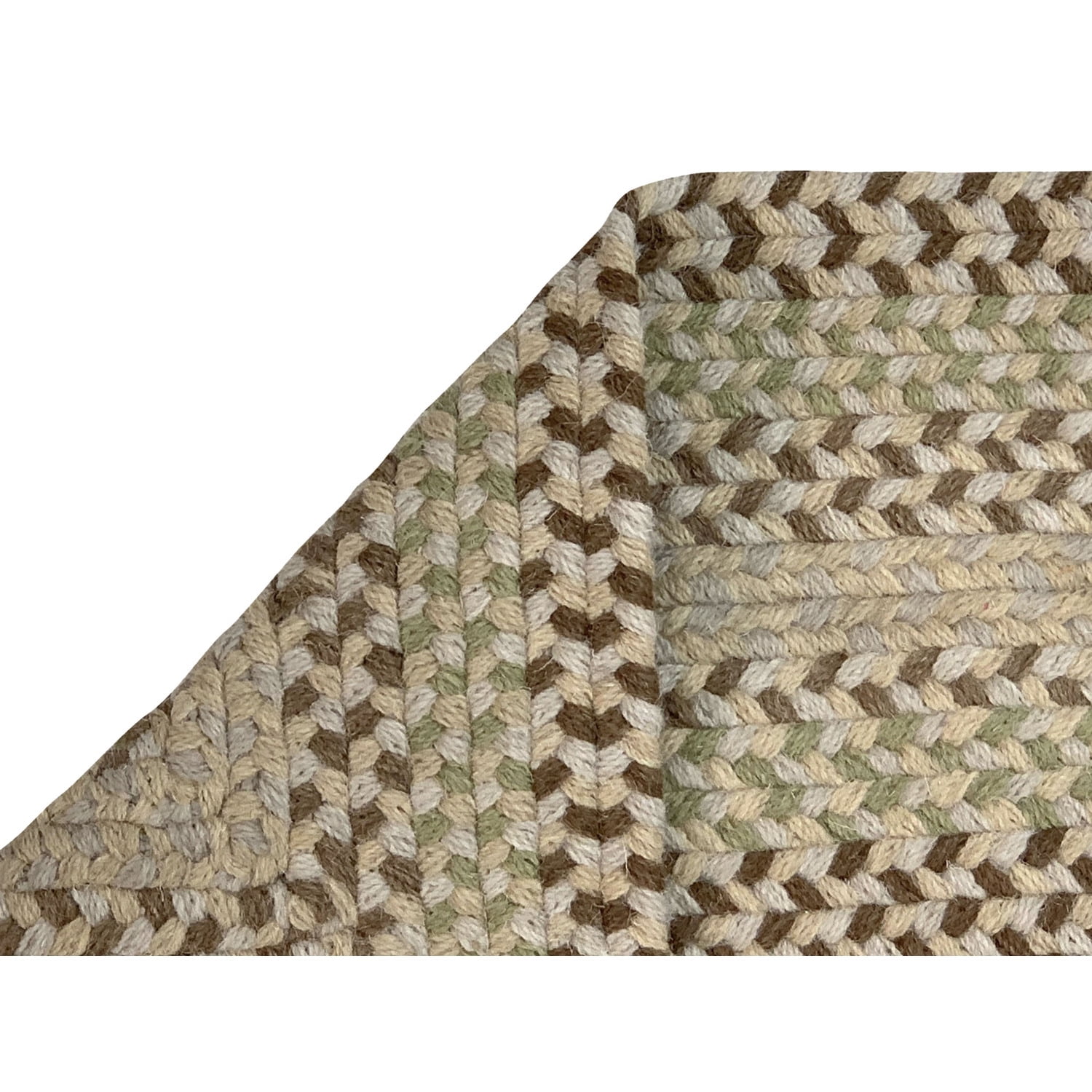 Better Trends Oval Braided Rug 20"x 30" 100% Wool Mat for Indoor Use, Area Rug for Bedroom Woodbridge Collection - (Gray)