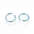 thumbnail image 2 of Aluminum Wire Open Jump Rings Pale Turquoise 18 Gauge 8x1.0mm 18000pcs/1000g, 2 of 3