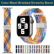 ComfiTime Apple Watch Band  Stretchy Braided iWatch Sport Band 38mm 40mm 41mm 42mm 44mm 45mm for Men & Women, Breathable Elastic Apple Watch Wristbands Strap for Series SE 9 8 7 6 5 4 3 2 1