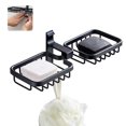 thumbnail image 4 of Punch-free Double-layer Soap Box Soap Student Student Double-layer Self Drain Rack Soap Dish Storage Rack for Home Dorm Student, 4 of 9