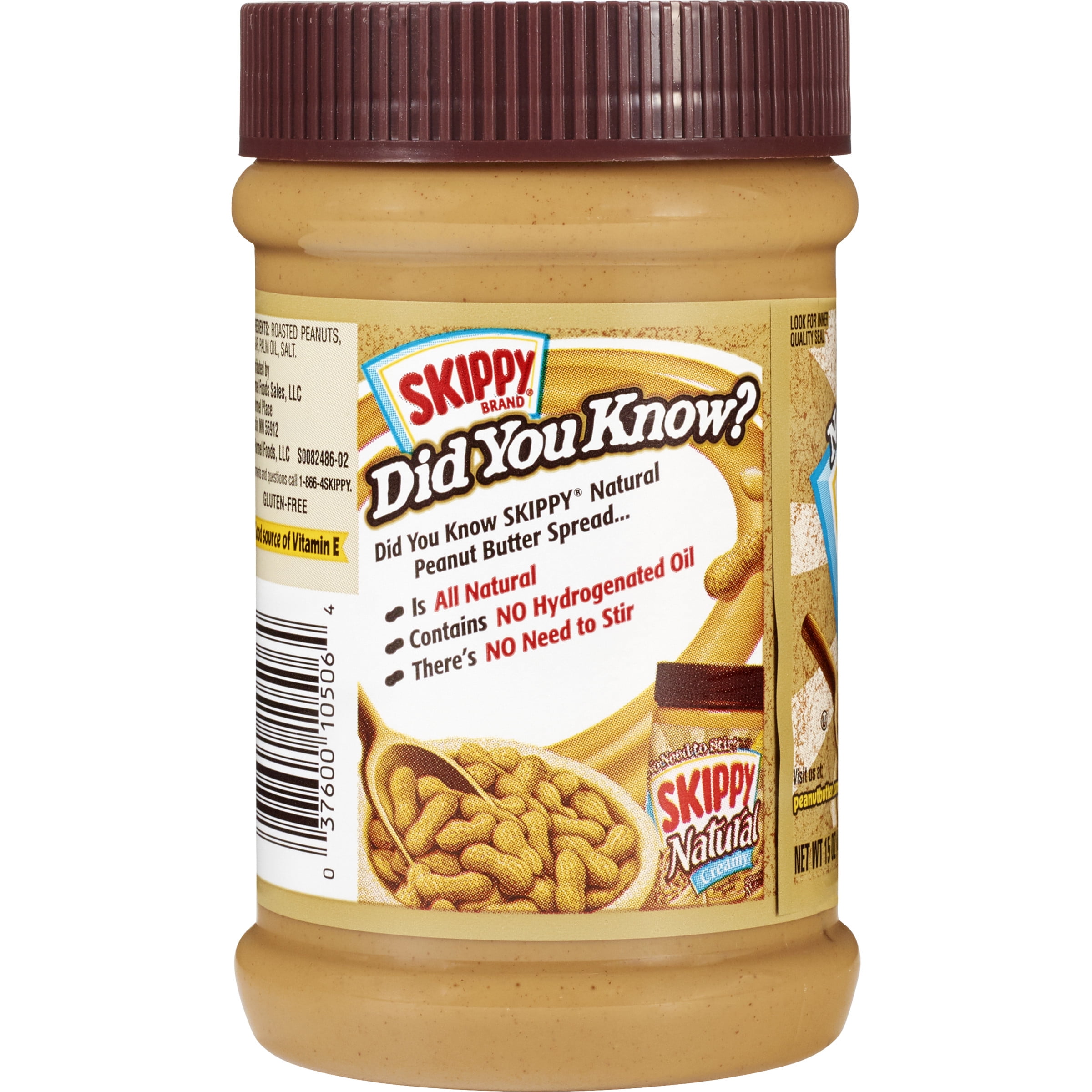 Skippy® Natural Creamy Peanut Butter Spread, 15 oz - Kroger