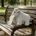thumbnail image 4 of Woolly Mammoth Plush Toy - Realistic Stuffed Animal for Anxiety Relief & Sleep, Soft Educational Prehistoric Gift for Kids & Toddlers Gray, 4 of 8
