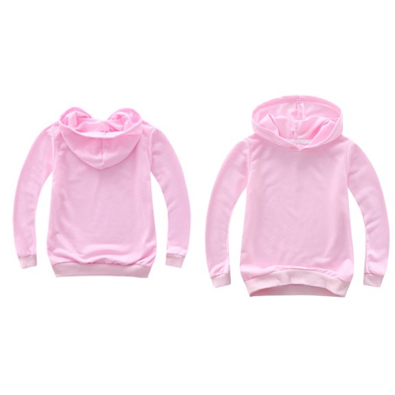 Kids Hoodie Pink Hoodies Casual Long Sleeve Sweatshirts Warm Fall Winter Clothes Little Girl Clothes 3-4 Years