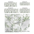 thumbnail image 3 of Kitchen Cafe Valance Curtain for Small Windows,Spring Eucalyptus Bamboo Leaves Rod Pocket Valances Watercolor Green Foliage on White Window Treatment Panel for Living Room/Bedroom/Bathroom,42x12in, 3 of 9