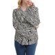 thumbnail image 4 of Xuyuer Womens Deep V Neck Blouse Oversized Print Loose Long Sleeve Round-Neck Blouses Shirts Top, 4 of 8