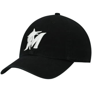 Miami Marlins New Era Base Trucker 9FIFTY Snapback Hat - Black/White