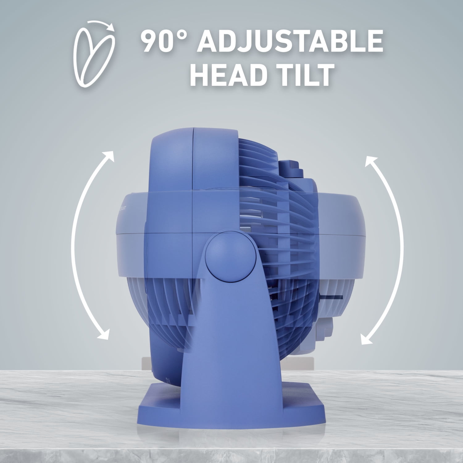 Holmes Blizzard 3-Speed Air Circulator Fan, 90° Adjustable Tilt, Removable Grill, Blue, 14441
