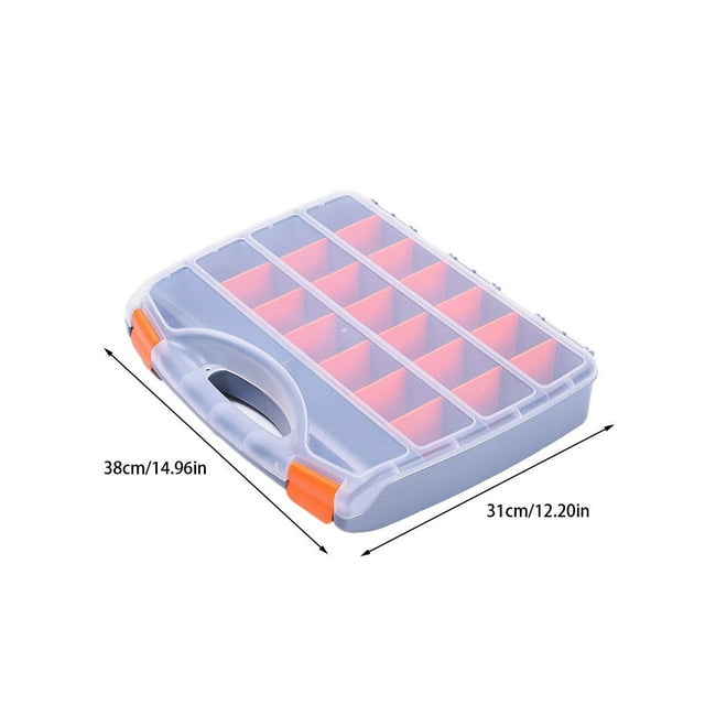 Boîte à Outils Grilles de Rangement Séparateurs Amovibles Vis Application Grand Protection Tournevis Compartiment Écrous Organisateur de Réparation pour Rangement Outils 38*31*7/380