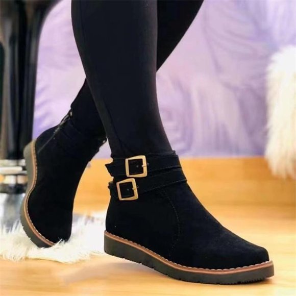 LSLJS Leather Women Boots High Heels Winter Ankle Boots for Women Shoes, Women's Ankle Boots & Booties, Womens Boots