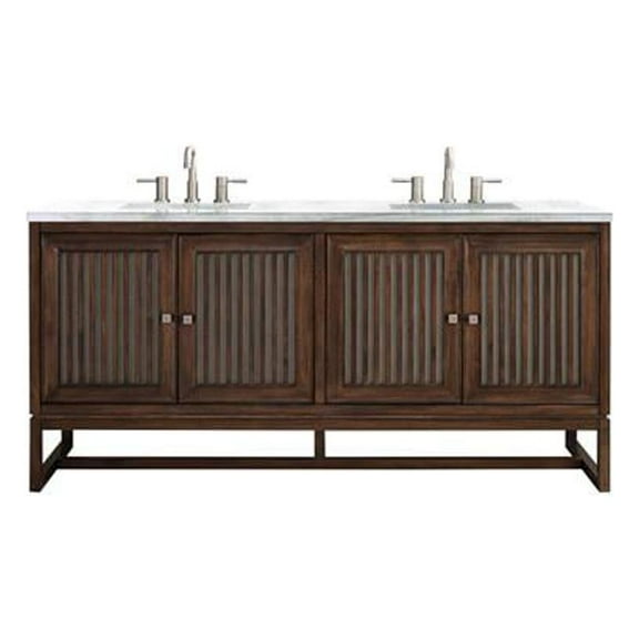 James Martin Vanities E645-V72-3Af Athens 72" Free Standing Double Wood Vanity Set - Mid
