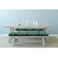 thumbnail image 4 of Colorful Bench Cushion Set of 2, Modern Geometric Bohemian Paisley Details in Square Shaped Backdrop Pieces Art, Standard Size Foam Pad and Decorative Cover, Blue Green, by Ambesonne, 4 of 4
