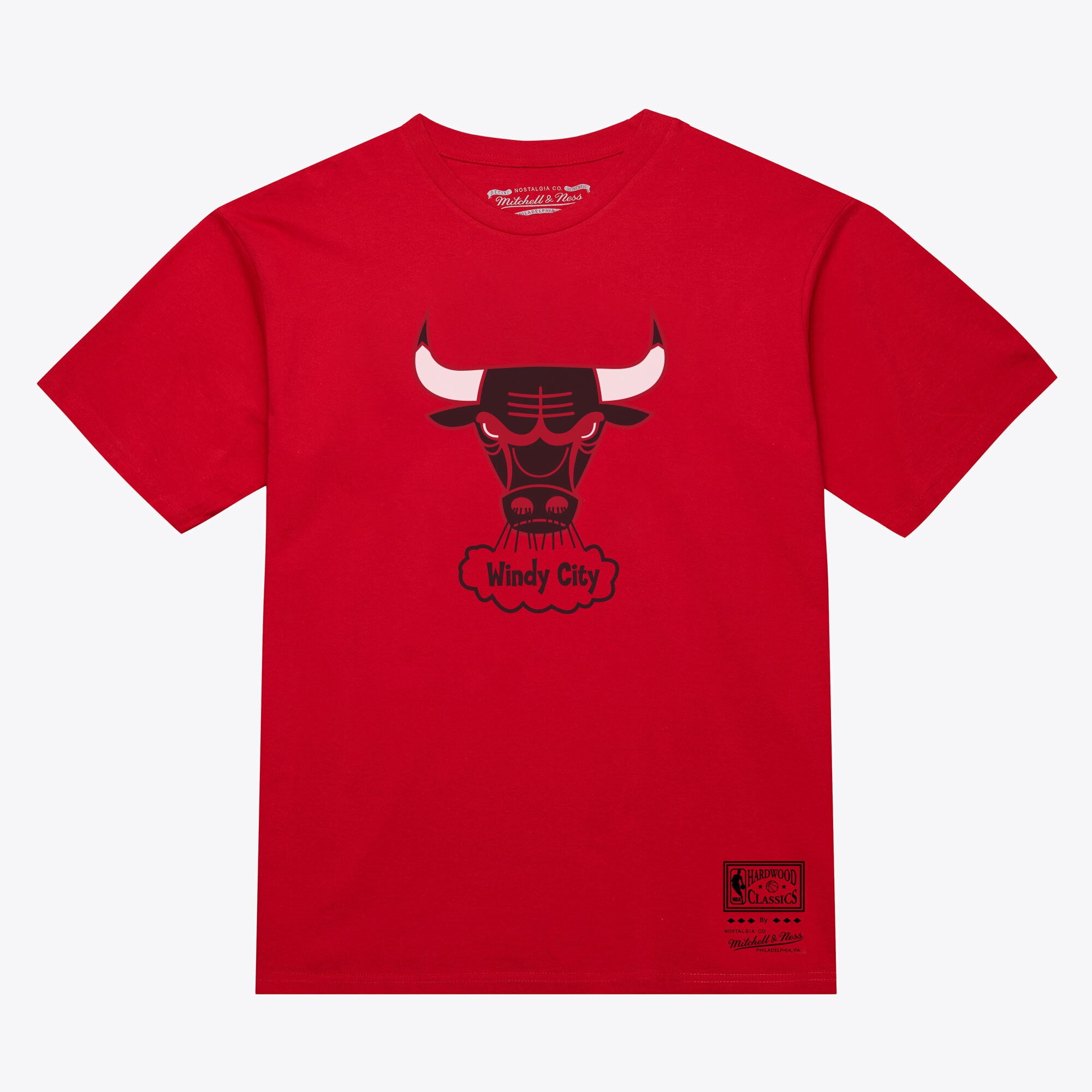 Unisex Mitchell & Ness Red Chicago Bulls Hardwood Classics Arch T-Shirt