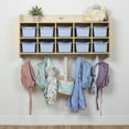 thumbnail image 6 of ECR4Kids 10-Section Hanging Coat Locker with Shelf and 10 Scoop Front Bins, Cubby Storage, Natural, 6 of 8