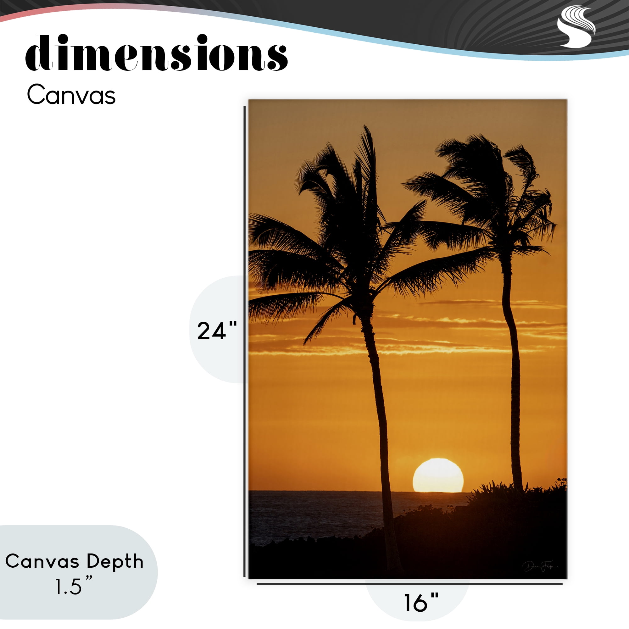 Stupell Industries Sunset Through Palm Trees Canvas Wall Art, design by Dennis Frates