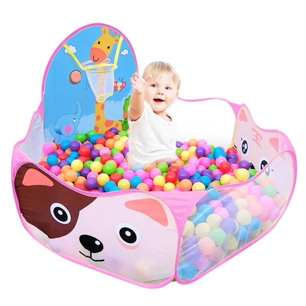 Tienda para niños Jirafa Kid Play House Cartoon Cast Baloncesto Piscina Juguete Rosa