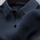 thumbnail image 5 of Camiseta informal de manga corta y color liso para hombre - Tejido ligero y transpirable - Cuello clásico para ocasiones informales de verano, 5 of 5