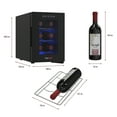 Ionchill 6Bottle Wine Cooler, New Standard Door Mini Fridge with Wine