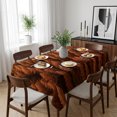 thumbnail image 6 of Burnt Orange Forest Table Cloth Waterproof Tablecloths, Pine Trees Modern Mysterious Art Tablecloth Dining Table Cover for Kitchen Party Tabletop Outdoor, Rectangle Tablecloth 60x84 Inch, 6 of 9