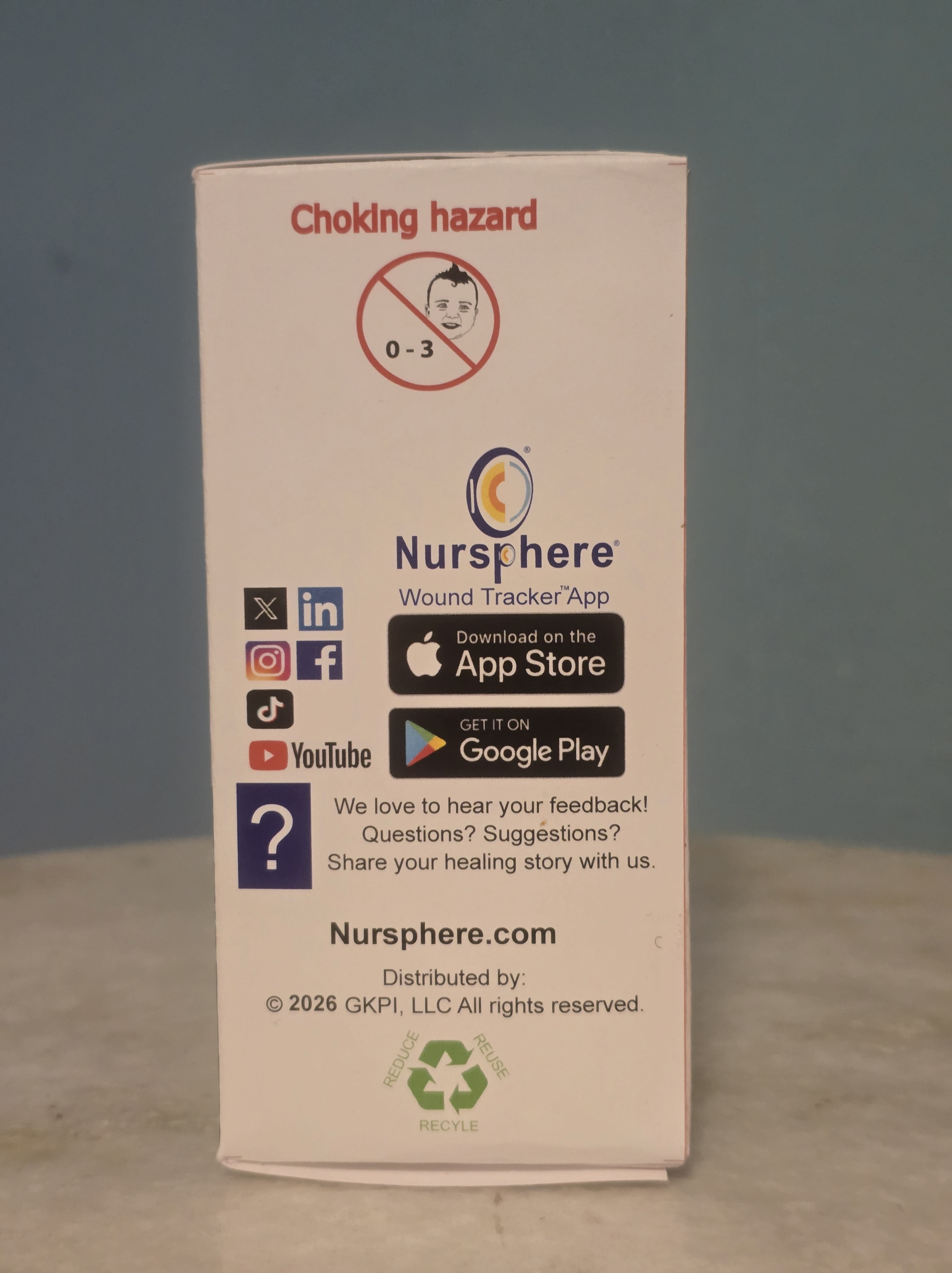 Nursphere® Curve Dome Bandages™ with Wound Tracker™ App U.S. Medical Utility Patent No. 12,636,195.