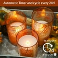 Meltone Flickering Flameless Candles, Battery Operated Led Candles with Remote Timer, Maple