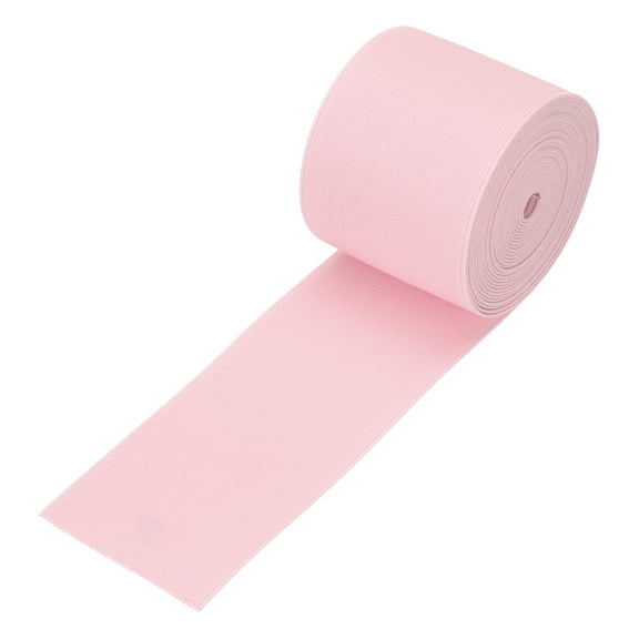 Uxcell Elastic Bands for Sewing 3"(7cm) 5 Yard Pink Knit Elastic Spool for Wigs, Waistband, Pants