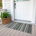 thumbnail image 6 of Addison Rugs Chantille Indoor/Outdoor Transitional Stripes Gray Washable Rectangle Rug, 1'8" x 2'6", 6 of 6