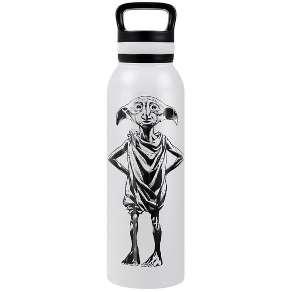 Harry Potter Official Dobby 24 oz Insulated Canteen Water Bottle, Leak Resistant, Vacuum Insulated Stainless Steel with Loop Cap