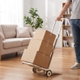 thumbnail image 4 of Folding Hand Truck with Telescoping Handle and Wheels, Portable Foldable Dolly Cart for Moving Boxes, Groceries, Camping, and Courier Delivery, 4 of 6