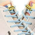 thumbnail image 6 of harmtty 1 Pair Sneaker Shoelaces Wear-resistant Elastic with Metal Buckles Lock Shoe Laces for Slip On Shoes,Orange, 6 of 8